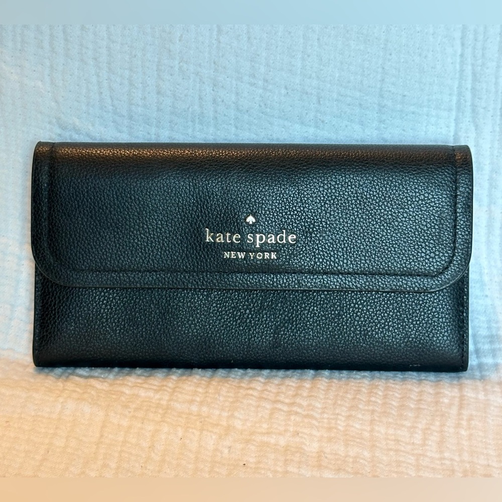 Kate Spade Black Pebbled Leather Clutch